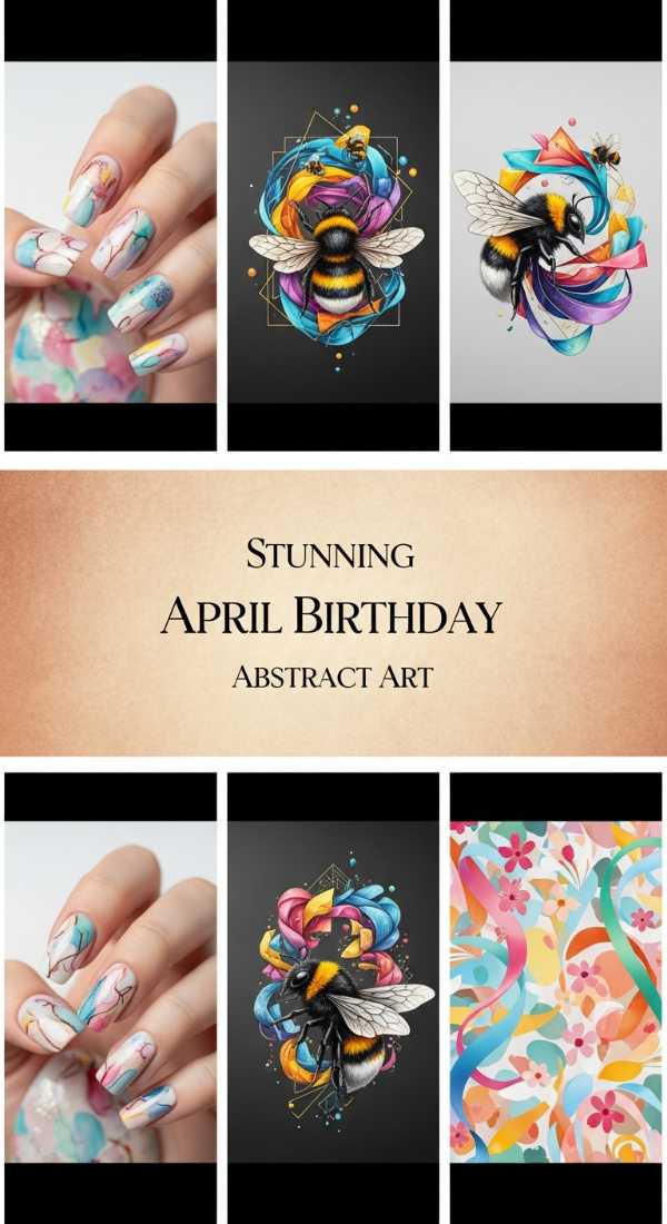 Stunning April Birthday Abstract Art 69f32d7769df9
