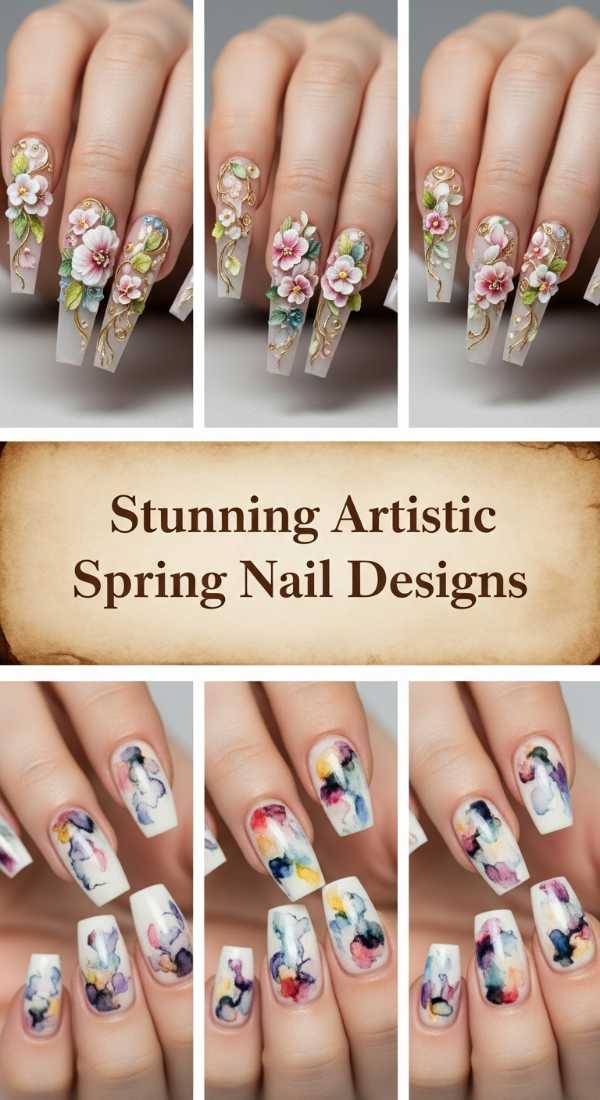 Stunning Artistic Spring Nail Designs 69de707d66cdd