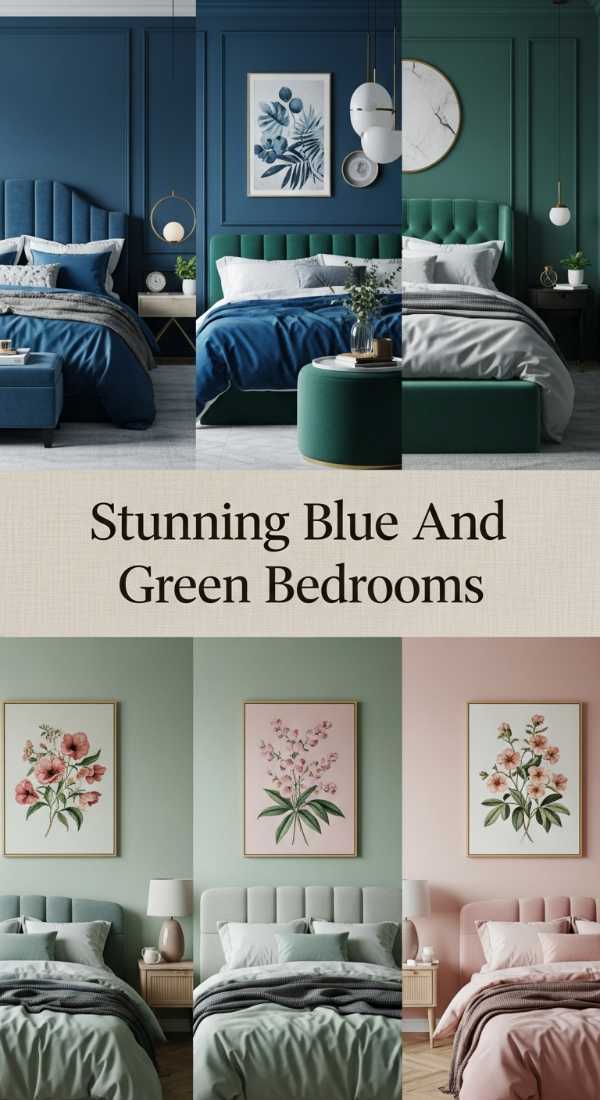 Stunning Blue And Green Bedrooms 69ea60a0b7fbc