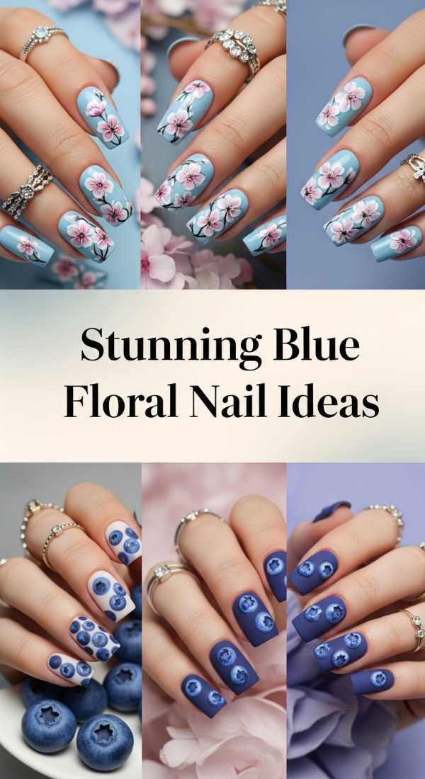 Stunning Blue Floral Nail Ideas 69f2495038d02