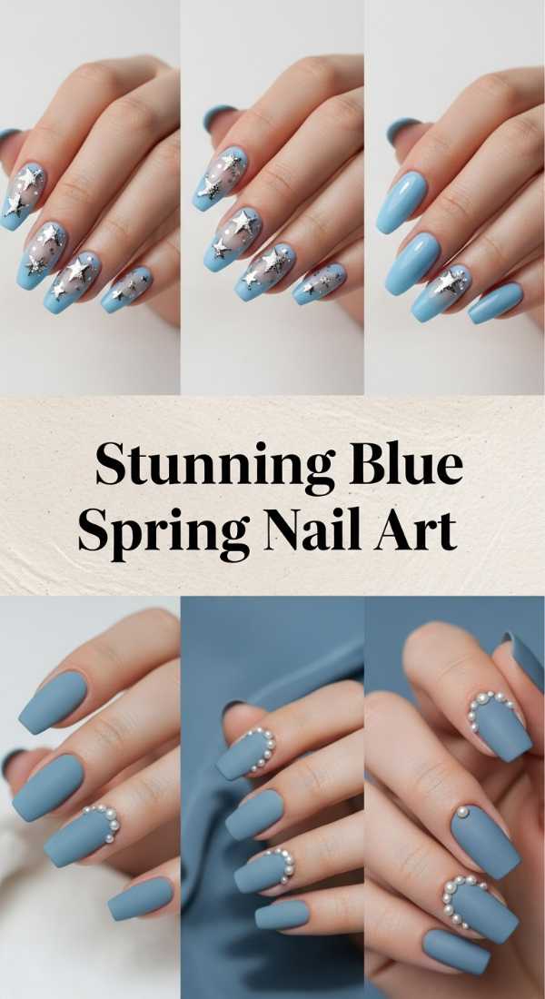 Stunning Blue Spring Nail Art 69e72cbfd68b8