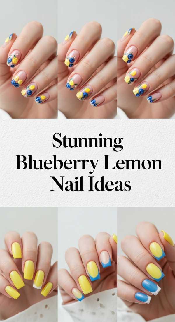 Stunning Blueberry Lemon Nail Ideas 69f24a8e9e37a