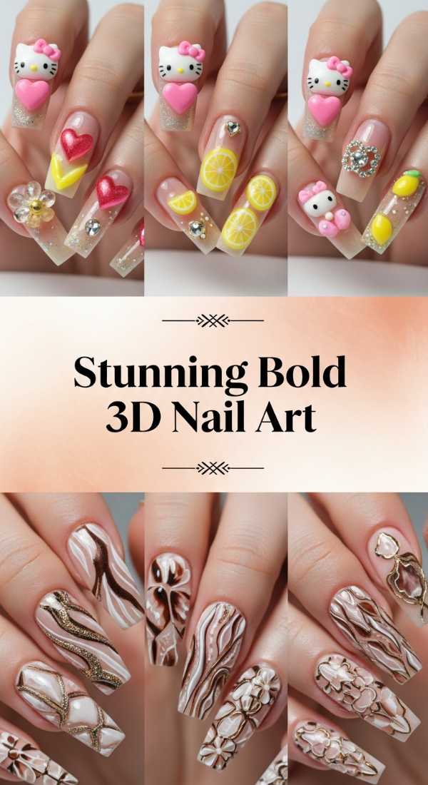 Stunning Bold 3d Nail Art 69ecf89e5b746