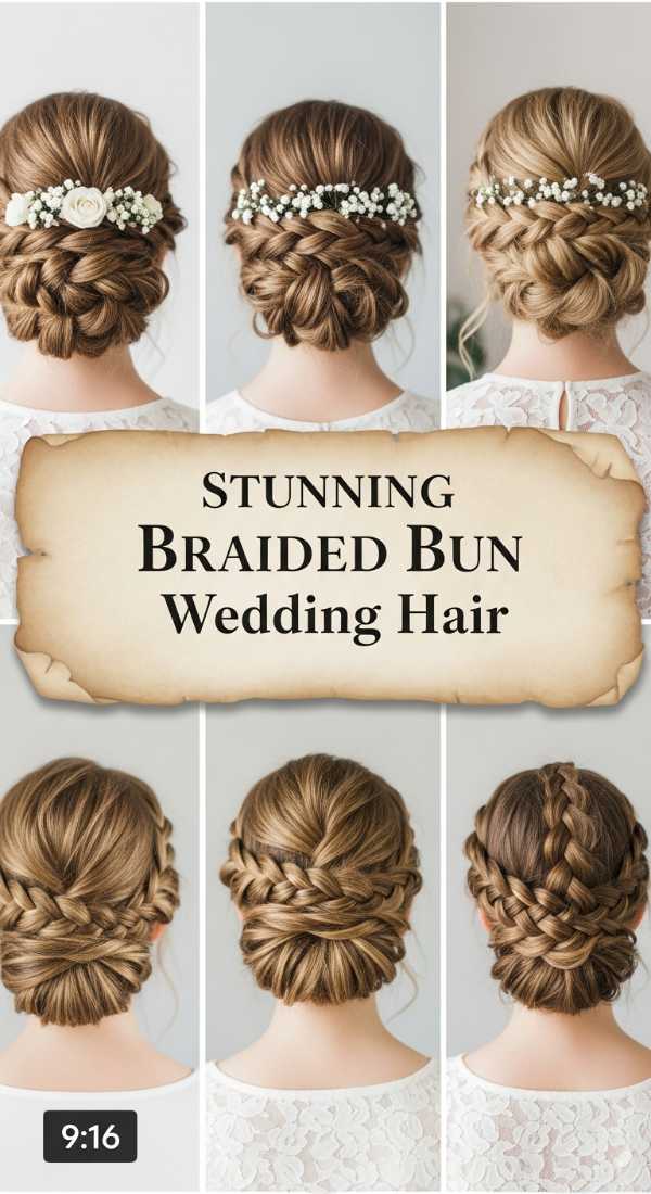 Stunning Braided Bun Wedding Hair 69e33a0d0f20d