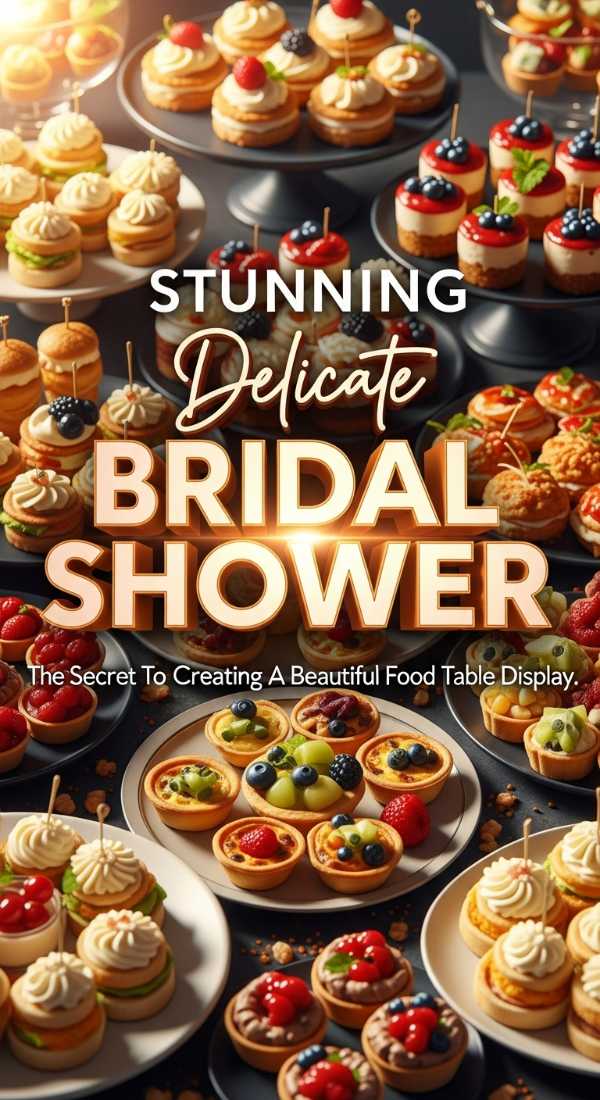 Stunning Bridal Shower Food Table Display Tips 69de7c33f1569
