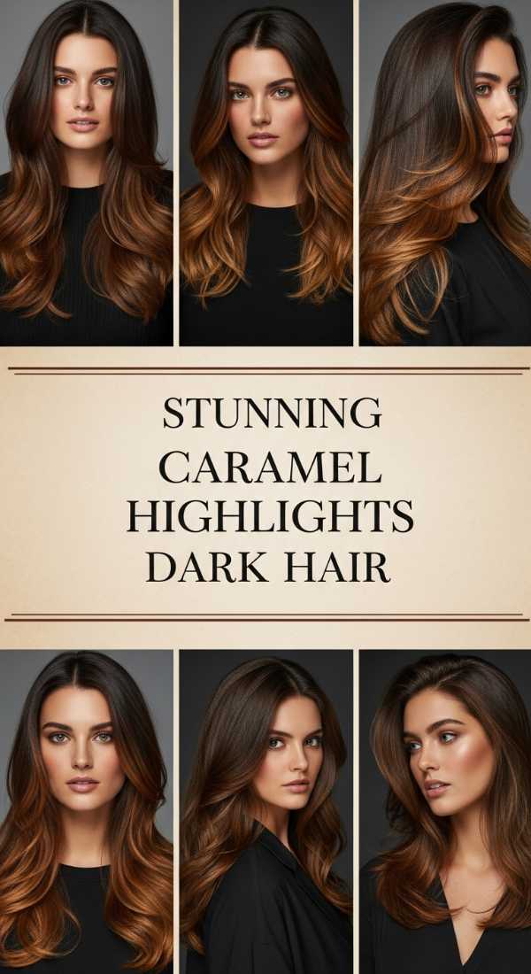 Stunning Caramel Highlights Dark Hair 69f261bc9df6e
