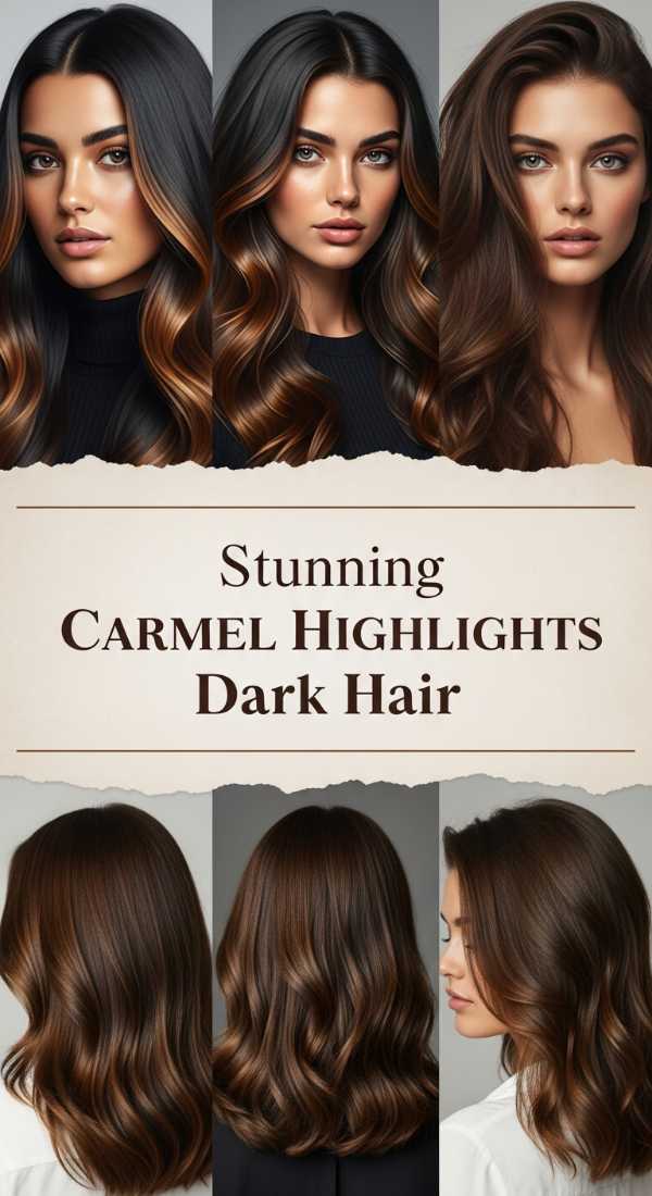Stunning Carmel Highlights Dark Hair 69ecef8a06772