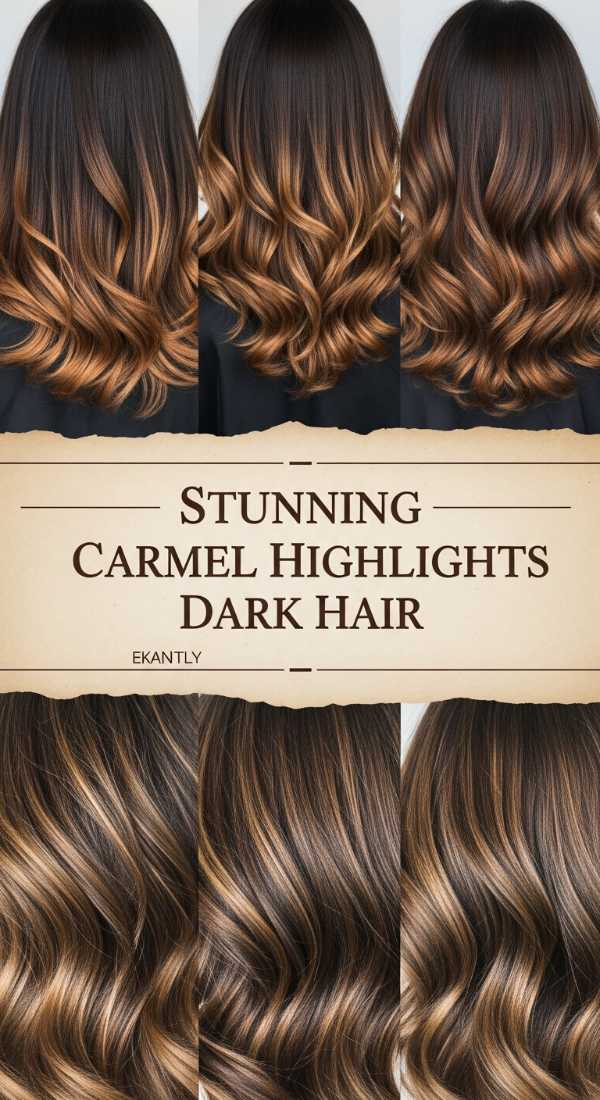 Stunning Carmel Highlights Dark Hair 69ee52fb87357