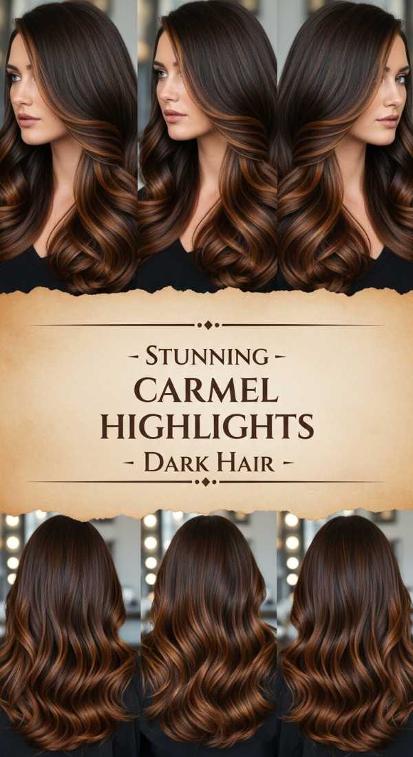 Stunning Carmel Highlights Dark Hair 69f262bd75bc3