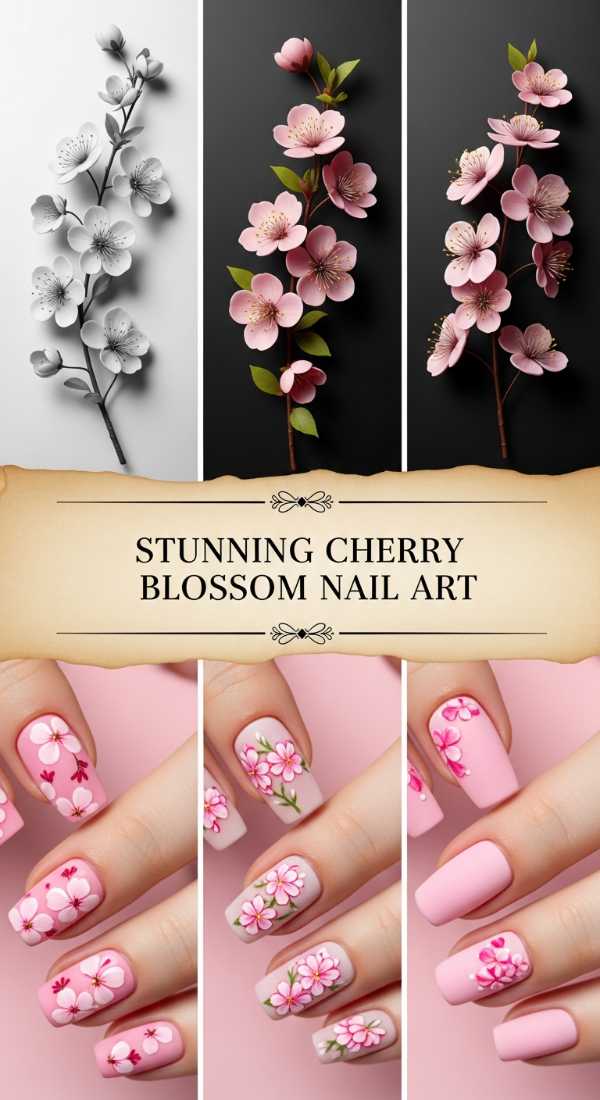 Stunning Cherry Blossom Nail Art 69e4c0e1be4a0