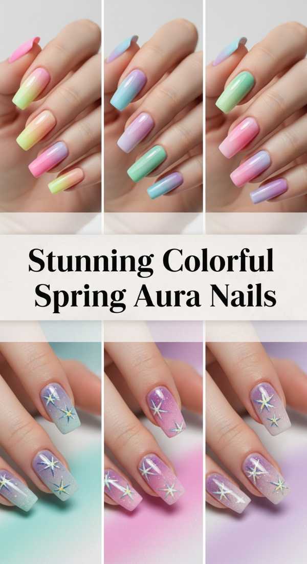 Stunning Colorful Spring Aura Nails 69f32d7165ce4