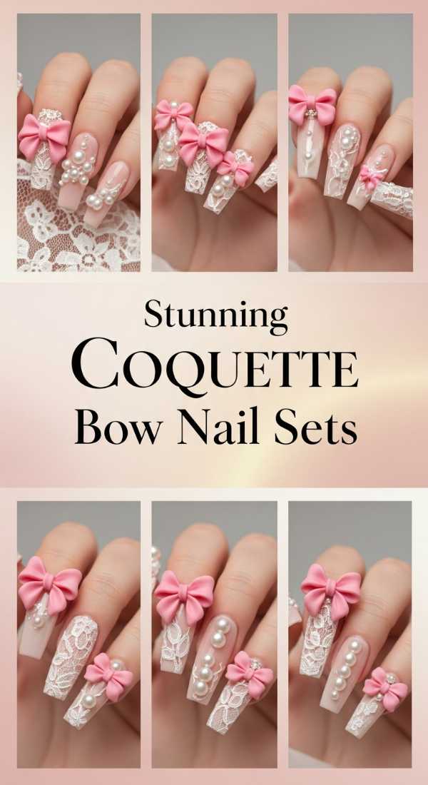 Stunning Coquette Bow Nail Sets 69df3abf0dc72
