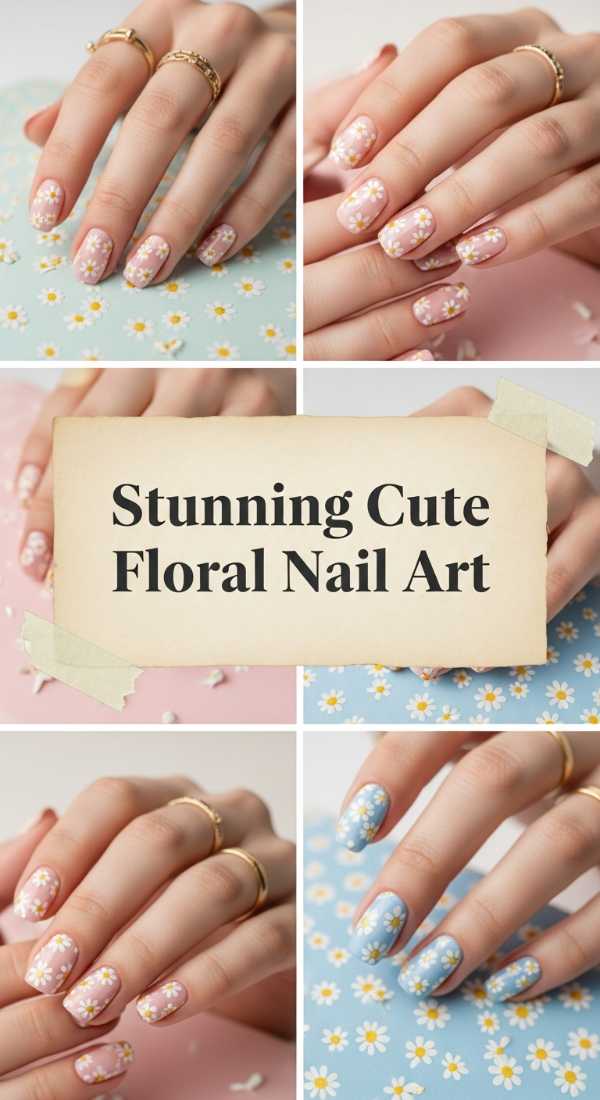 Stunning Cute Floral Nail Art