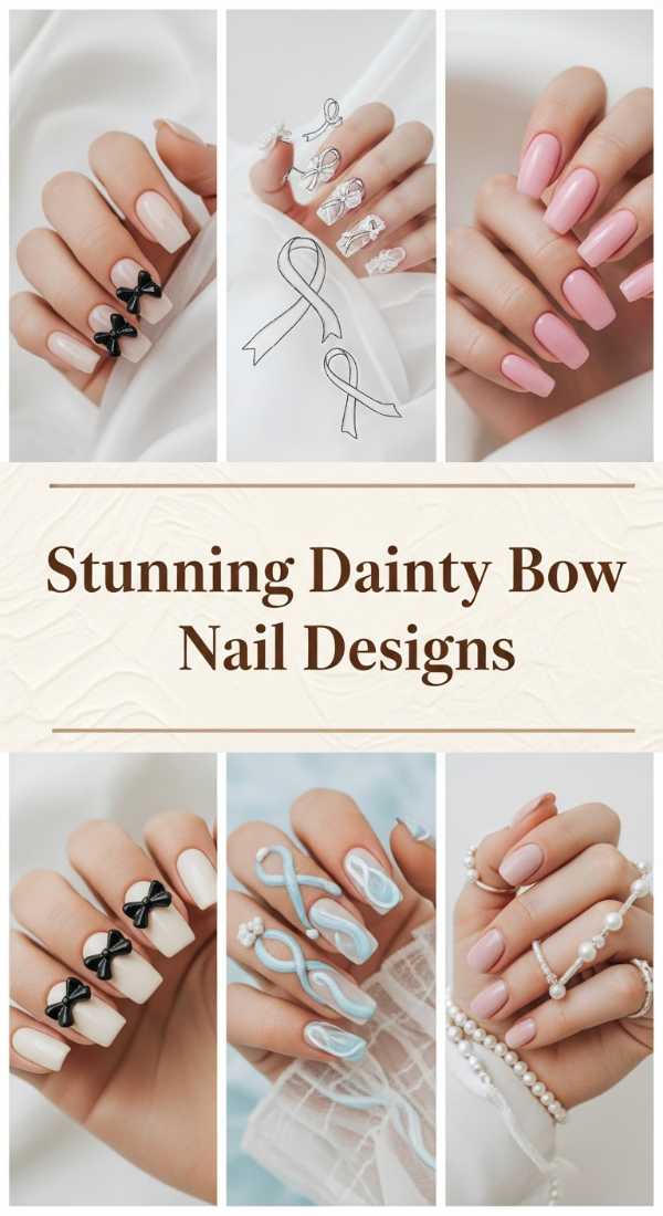 Stunning Dainty Bow Nail Designs 69ecf890bfe8d