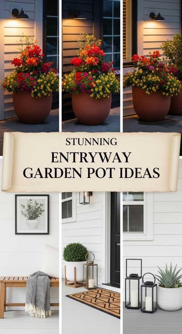Stunning Entryway Garden Pot Ideas 69e64c628ae74