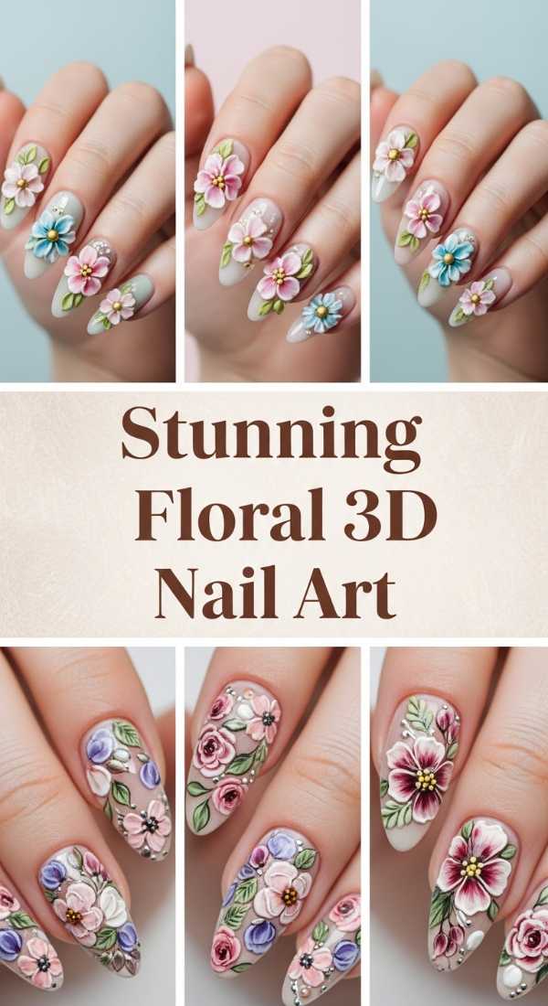 Stunning Floral 3d Nail Art 69e905bfd56b7