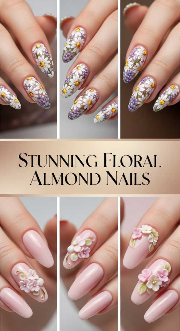 Stunning Floral Almond Nails 69e5f3e5294cf