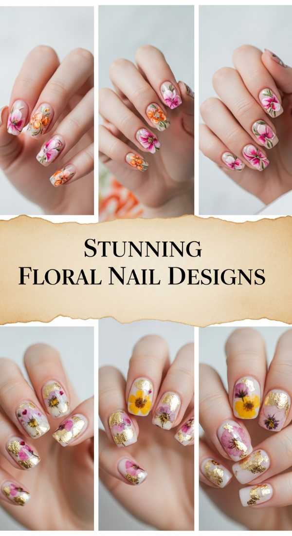 Stunning Floral Nail Designs 69ecf75464c5e
