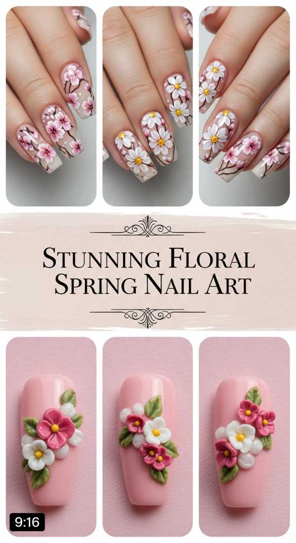 Stunning Floral Spring Nail Art 69e9cd08bc8c9