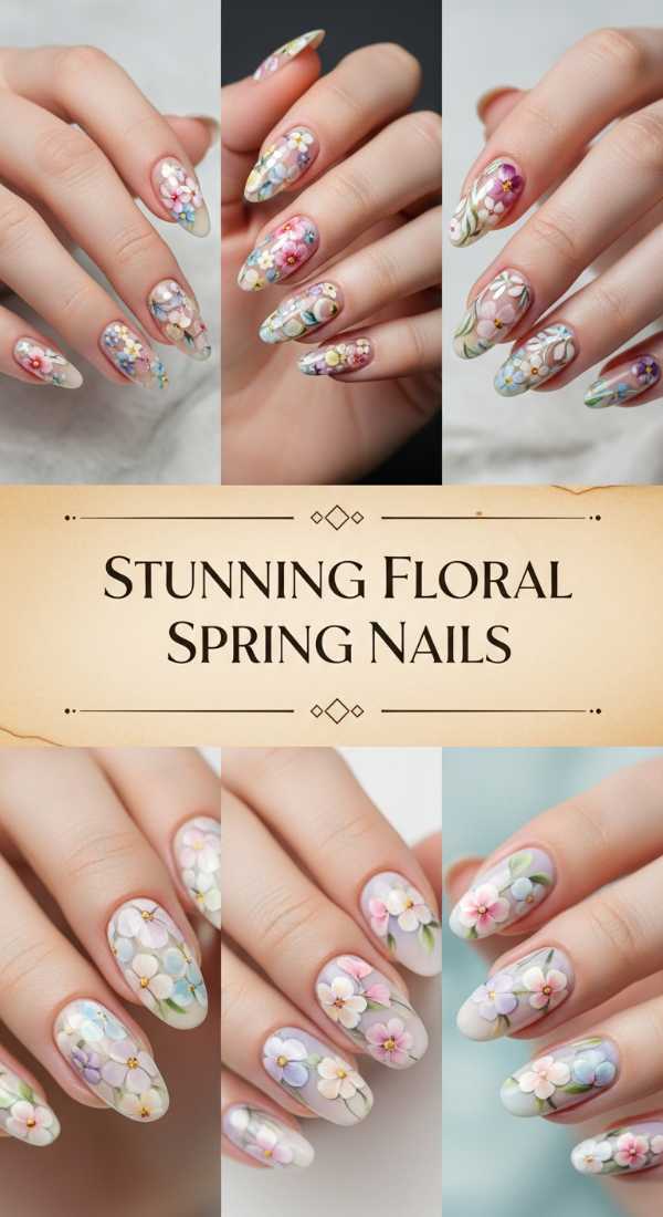 Stunning Floral Spring Nails 69ecf756aa682