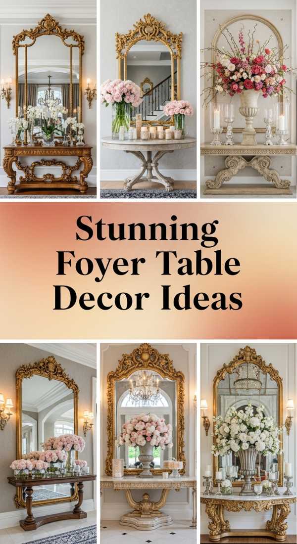 Stunning Foyer Table Decor Ideas 69f0e5bf38dcd