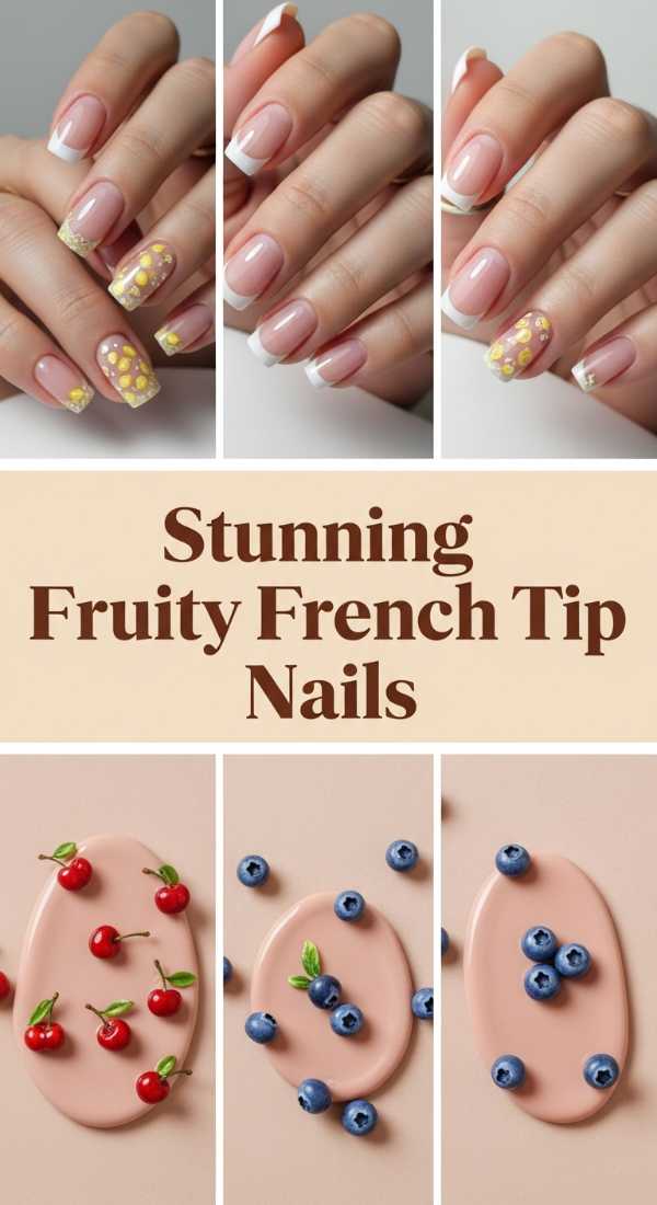 Stunning Fruity French Tip Nails 69ee41916ddc1