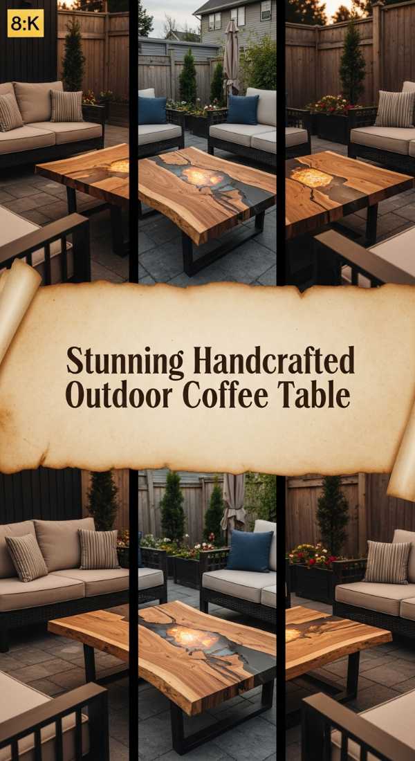 Stunning Handcrafted Outdoor Coffee Table 69e64b81c5c0a