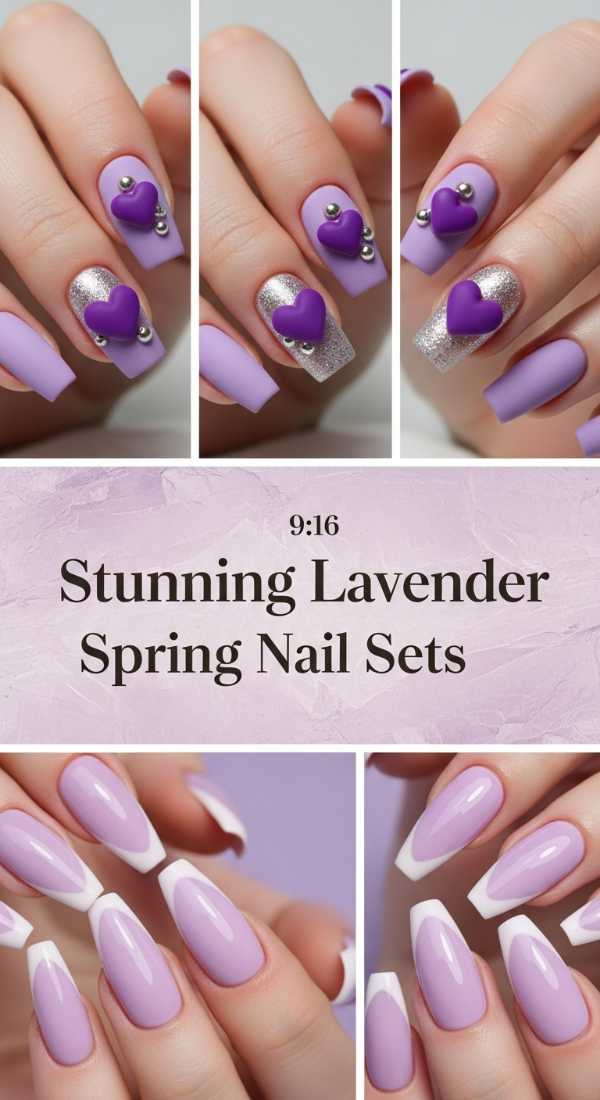 Stunning Lavender Spring Nail Sets 69ef3acc6618d