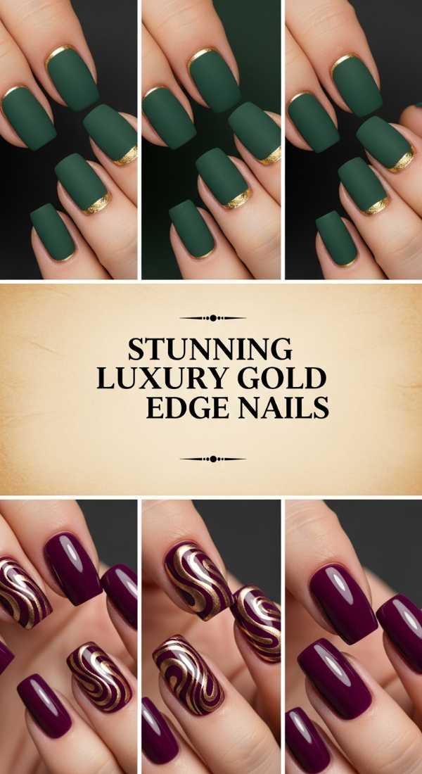 Stunning Luxury Gold Edge Nails 69e27309a964f