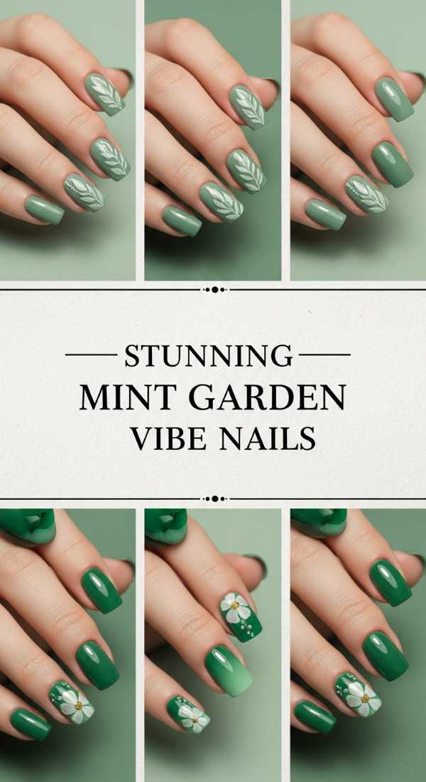 Stunning Mint Garden Vibe Nails 69f32b7051364
