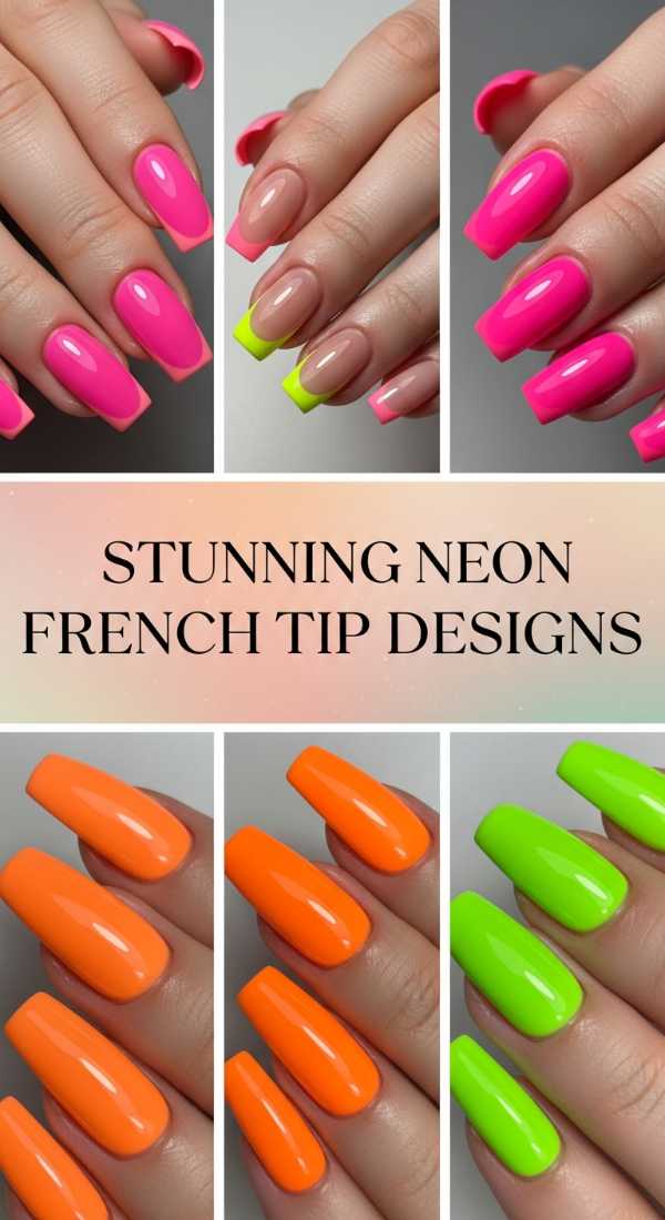 Stunning Neon French Tip Designs 69ee59255c361