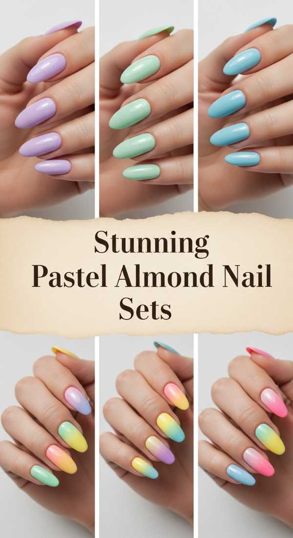 Stunning Pastel Almond Nail Sets