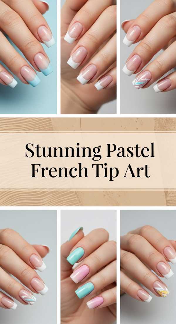 Stunning Pastel French Tip Art 69ee409397b00