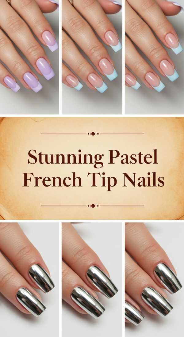 Stunning Pastel French Tip Nails 69ef3c56d6f6c