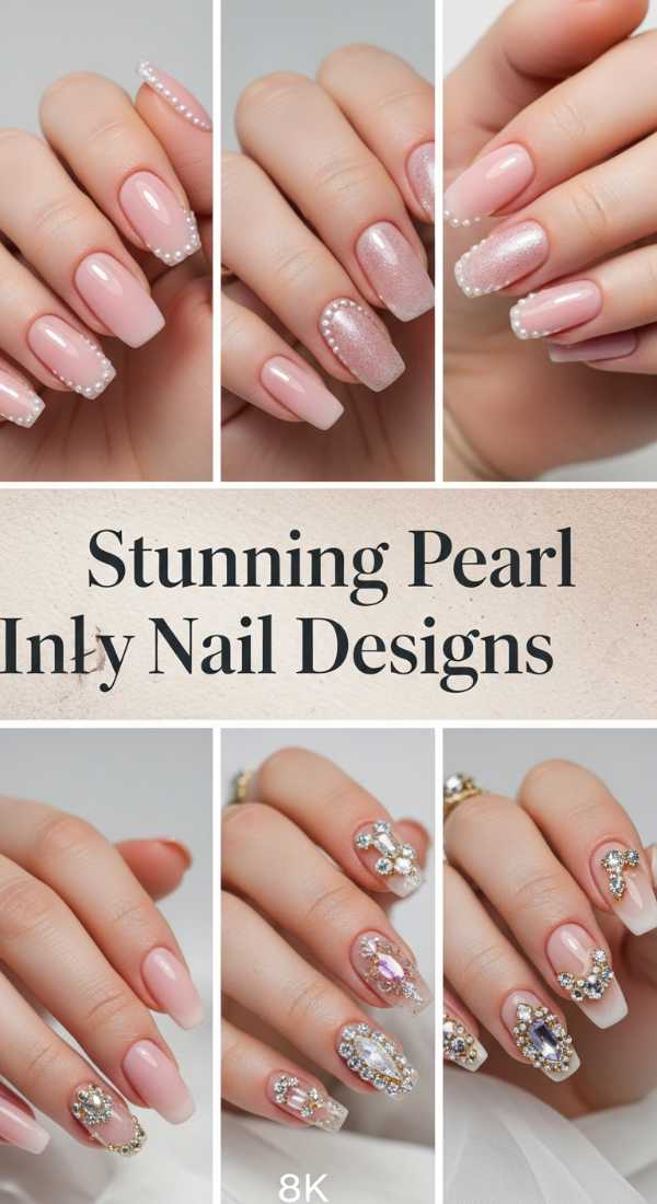 Stunning Pearl Inlay Nail Designs 69ecf889ea82b