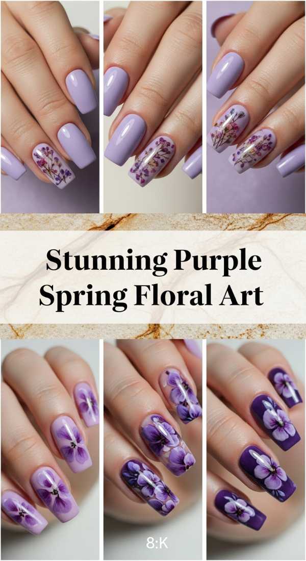 Stunning Purple Spring Floral Art 69e350f41cc76