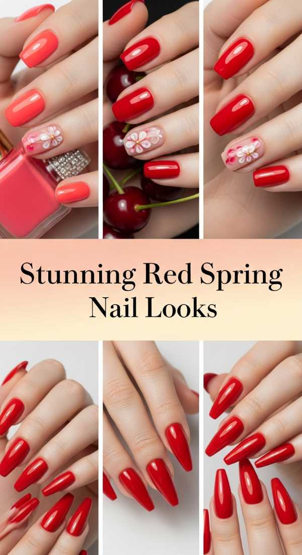 Stunning Red Spring Nail Looks 69ef3c8546bc1