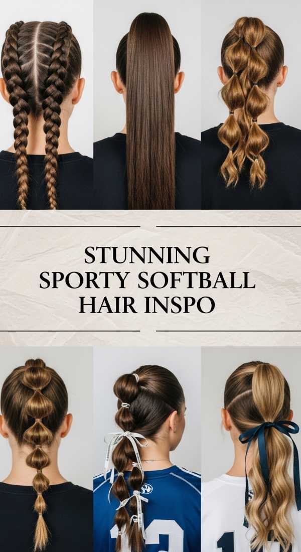 Stunning Sporty Softball Hair Inspo 69f261c57adb7