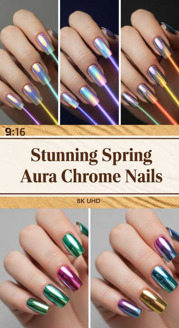 Stunning Spring Aura Chrome Nails 69ef3c685ea38