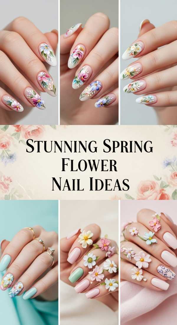 Stunning Spring Flower Nail Ideas 69ee417ce19b7