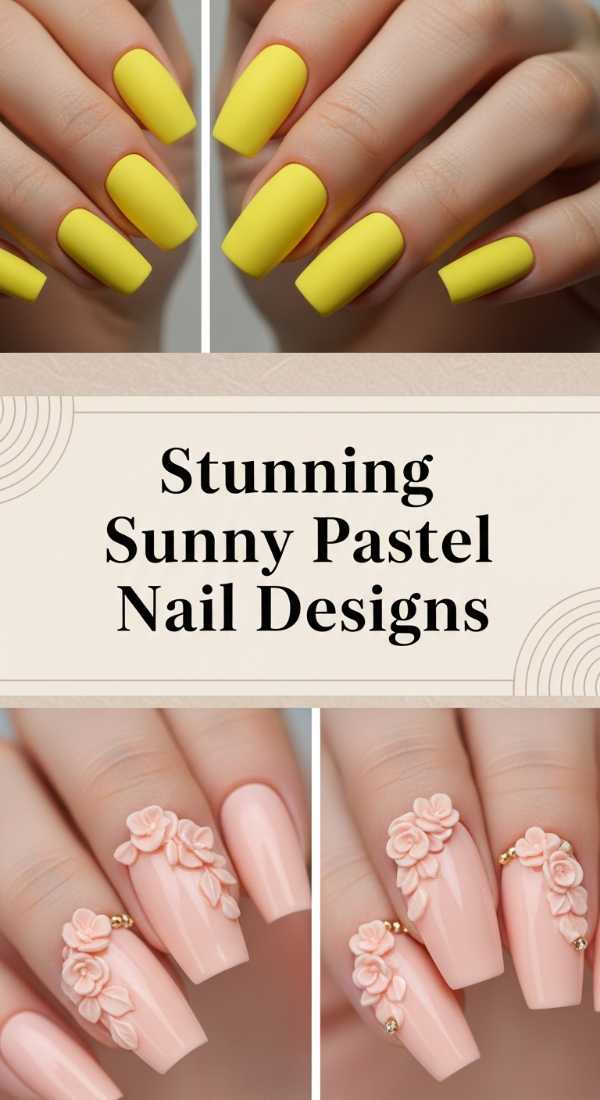Stunning Sunny Pastel Nail Designs 69e4c0e5e5524