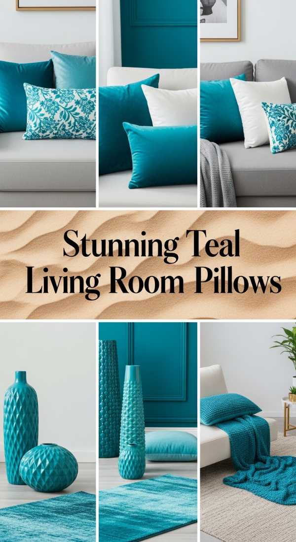 Stunning Teal Living Room Pillows 69ed034211647