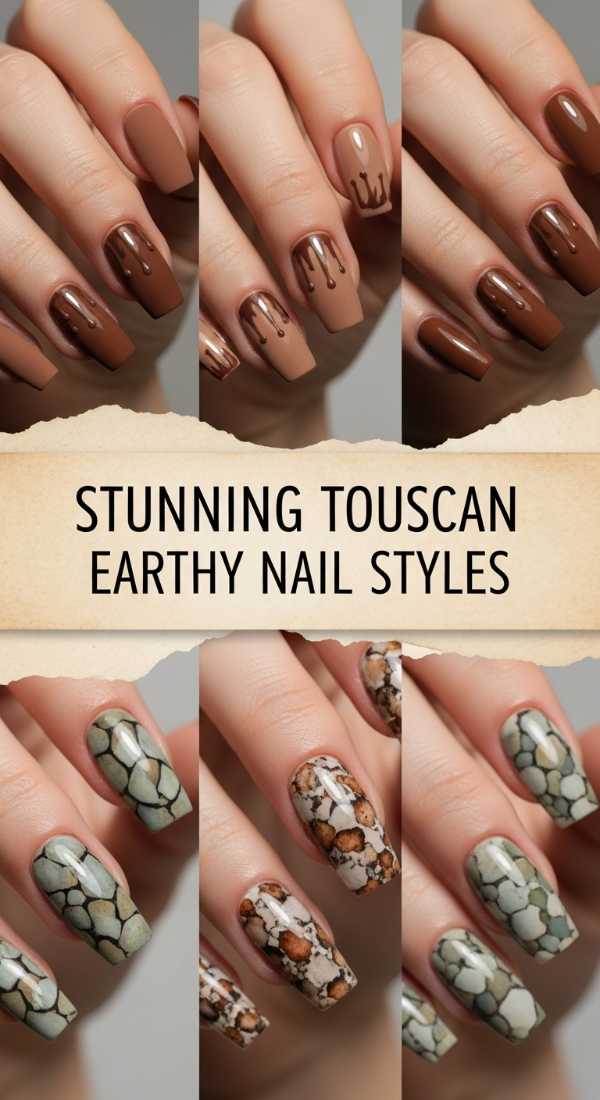 Stunning Tuscan Earthy Nail Styles 69e905be46f49