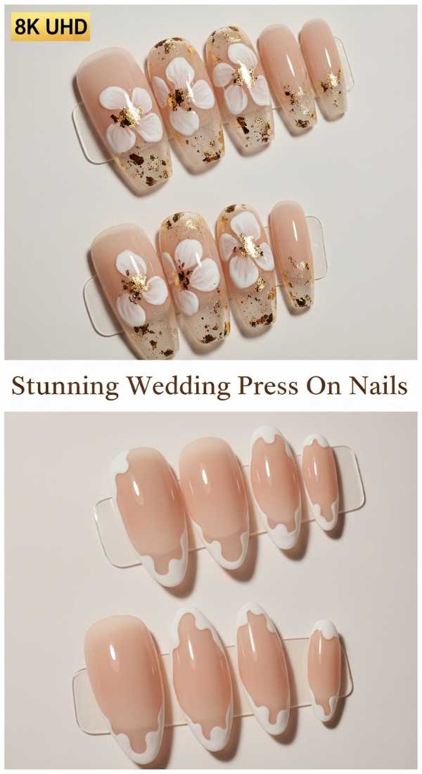 Stunning Wedding Press On Nails 69e4e49ae4984