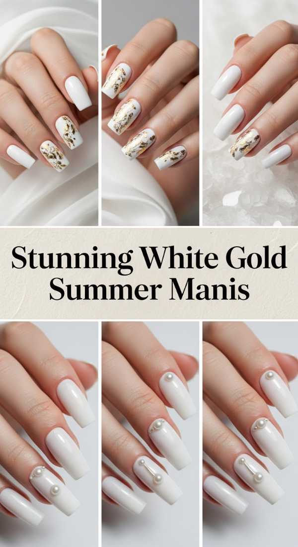 Stunning White Gold Summer Manis 69ef94d7c1d42