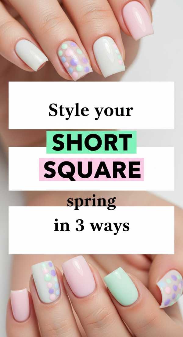 Style Your Short Square Nails Spring In 3 Ways 69efaf7f671f4