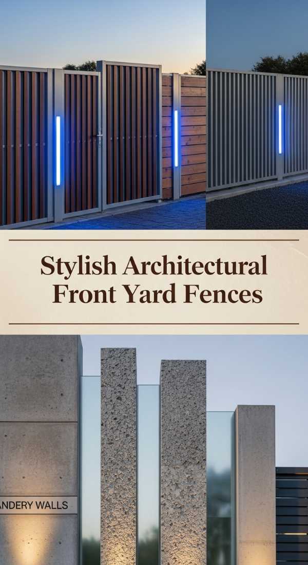 Stylish Architectural Front Yard Fences 69df43d881e7b