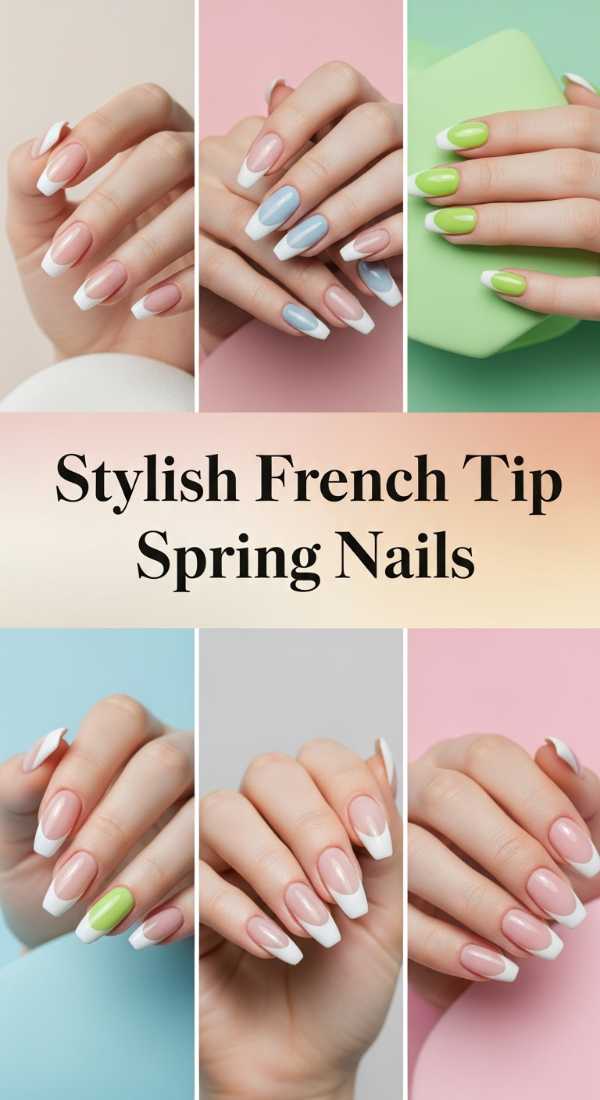 Stylish French Tip Spring Nails 69df1ba7cbf2a