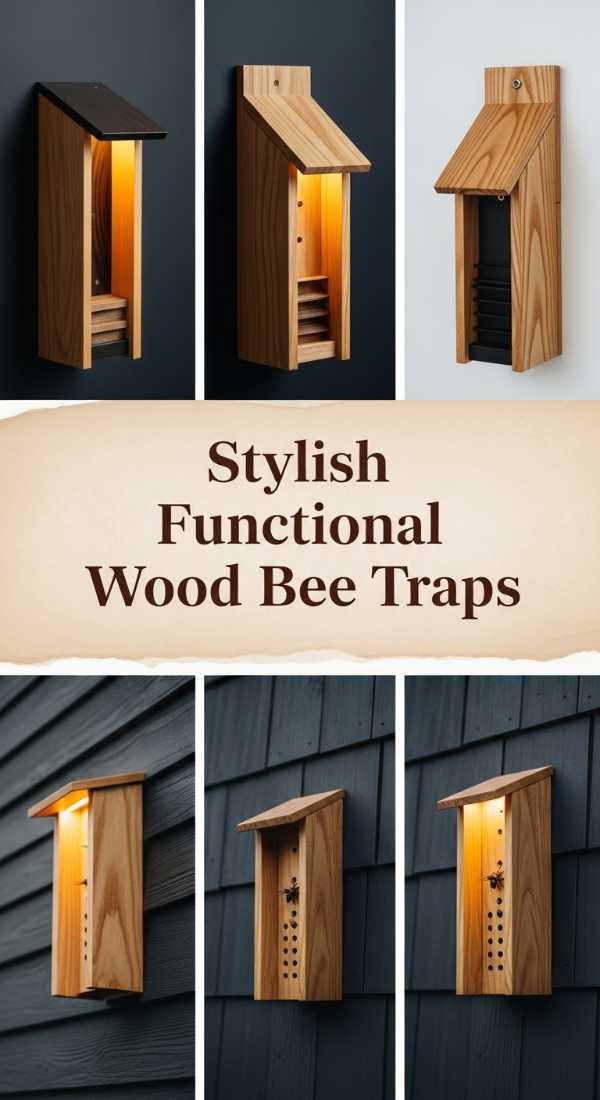 Stylish Functional Wood Bee Traps 69e64c6883164