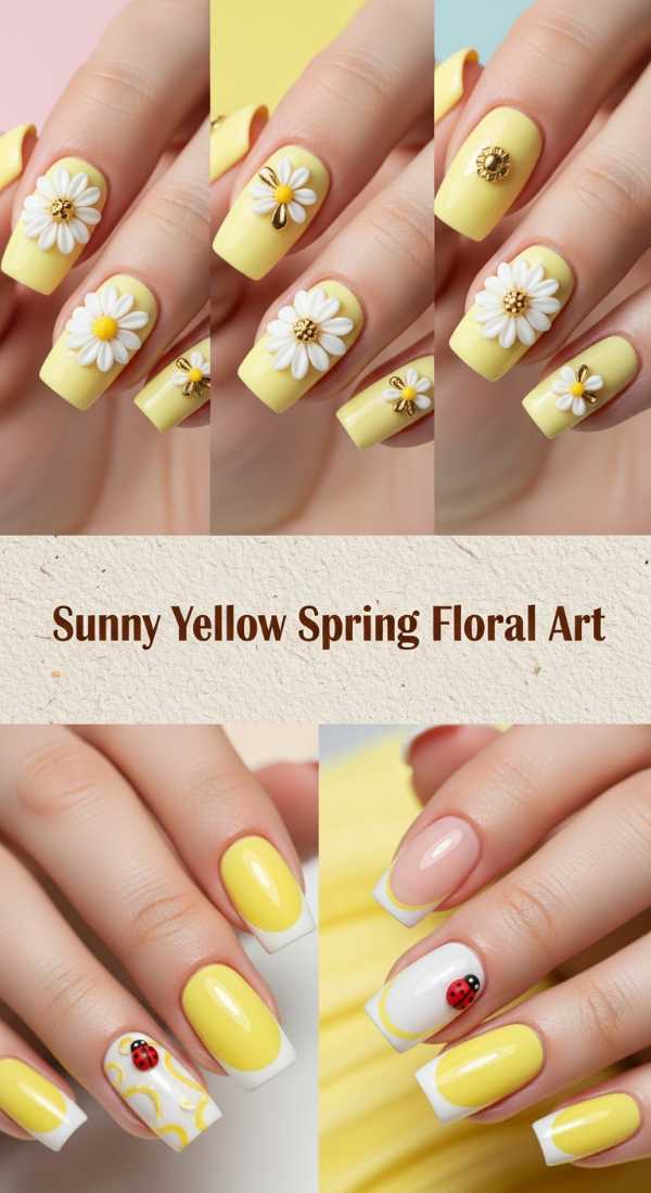 Sunny Yellow Spring Floral Art